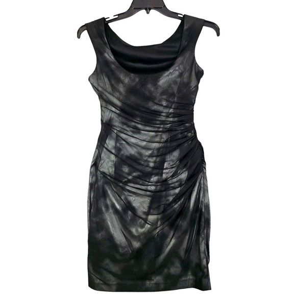 Maggy London ~Size 8~ Black/Silver Sheath Party Cocktail Evening Dress Lined NWT - Picture 3 of 14